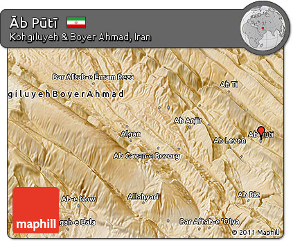 Satellite 3D Map of Āb Pūtī