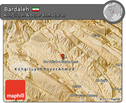 Satellite 3D Map of Bardaleh