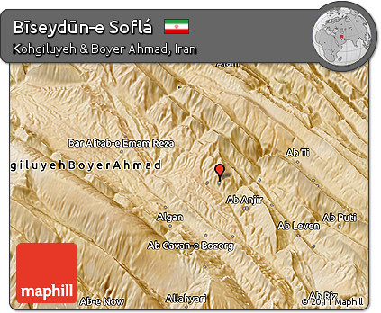 Satellite 3D Map of Bīseydūn-e Soflá