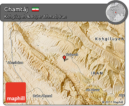 Satellite 3D Map of Chamtāj
