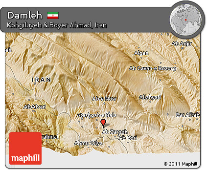 Satellite 3D Map of Damleh