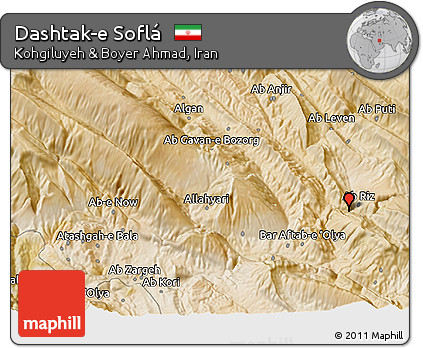 Satellite 3D Map of Dashtak-e Soflá