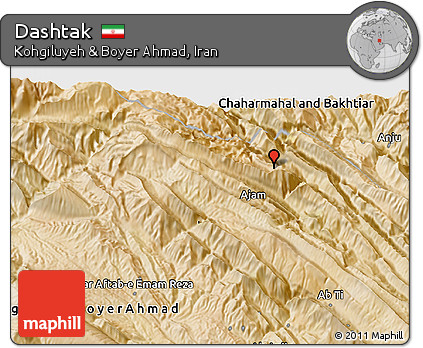 Satellite 3D Map of Dashtak