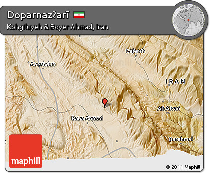 Satellite 3D Map of Doparnaz̧arī