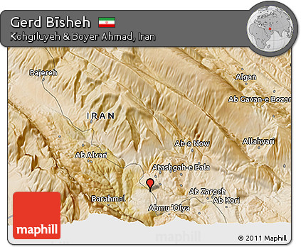 Satellite 3D Map of Gerd Bīsheh