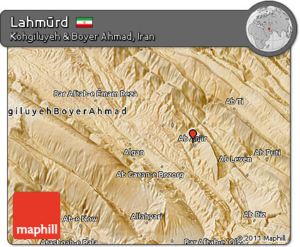 Satellite 3D Map of Lahmūrd