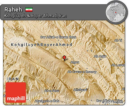 Satellite 3D Map of Raheh