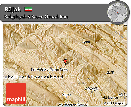 Satellite 3D Map of Rūjak