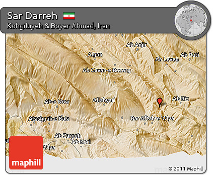 Satellite 3D Map of Sar Darreh