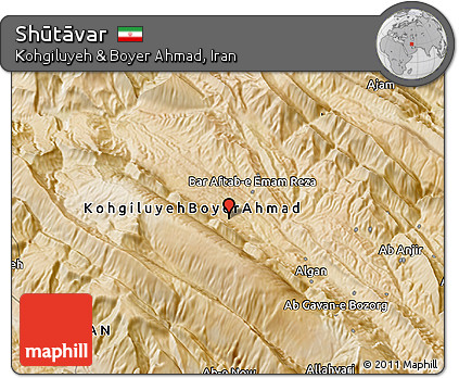 Satellite 3D Map of Shūtāvar
