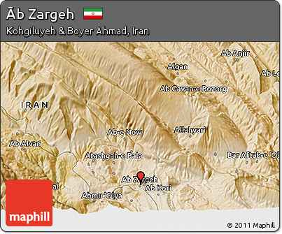 Satellite 3D Map of Āb Zargeh