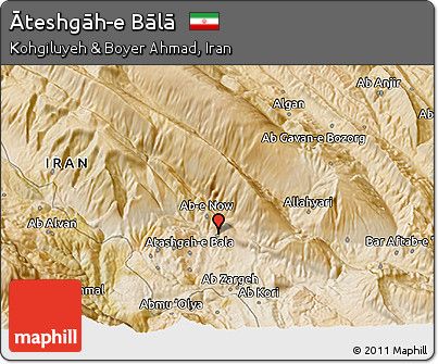 Satellite 3D Map of Āteshgāh-e Bālā