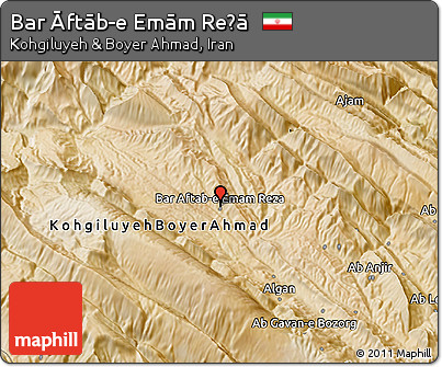 Satellite 3D Map of Bar Āftāb-e Emām Reẕā