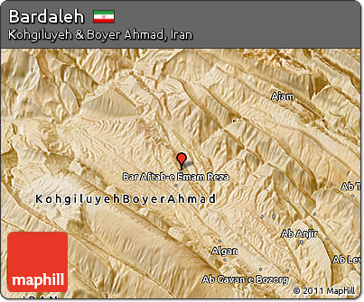 Satellite 3D Map of Bardaleh