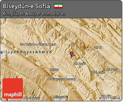 Satellite 3D Map of Bīseydūn-e Soflá