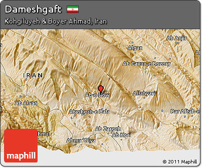 Satellite 3D Map of Dameshgaft