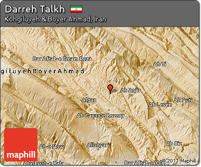 Satellite 3D Map of Darreh Talkh