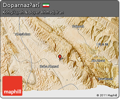 Satellite 3D Map of Doparnaz̧arī