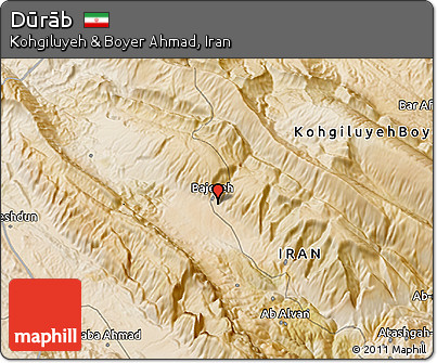Satellite 3D Map of Dūrāb