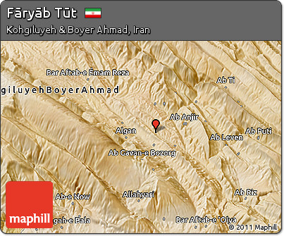 Satellite 3D Map of Fāryāb Tūt