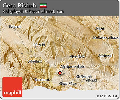 Satellite 3D Map of Gerd Bīsheh