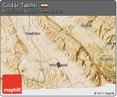 Satellite 3D Map of Godār Takhtī