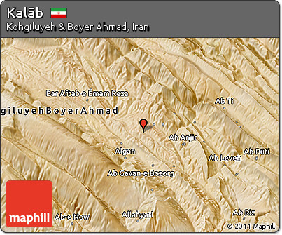 Satellite 3D Map of Kalāb