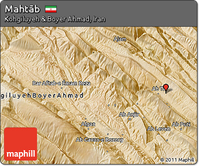 Satellite 3D Map of Mahtāb