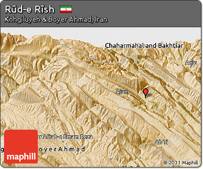 Satellite 3D Map of Rūd-e Rīsh