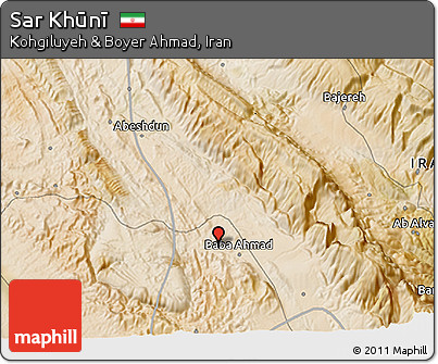 Satellite 3D Map of Sar Khūnī