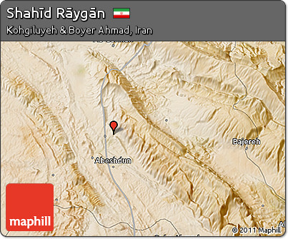Satellite 3D Map of Shahīd Rāygān