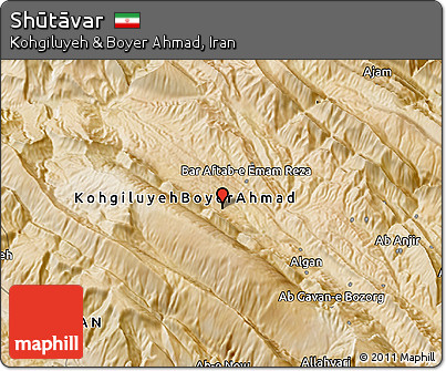 Satellite 3D Map of Shūtāvar