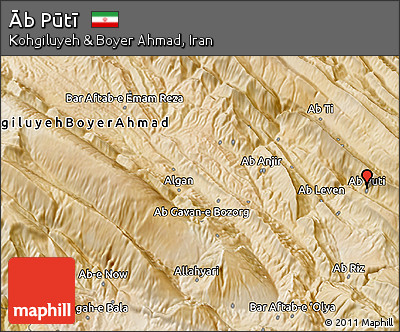 Satellite 3D Map of Āb Pūtī