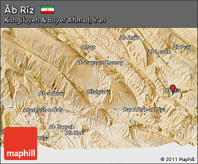 Satellite 3D Map of Āb Rīz