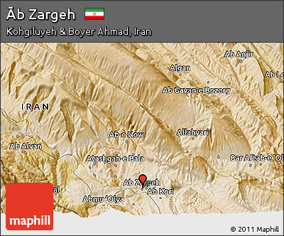 Satellite 3D Map of Āb Zargeh