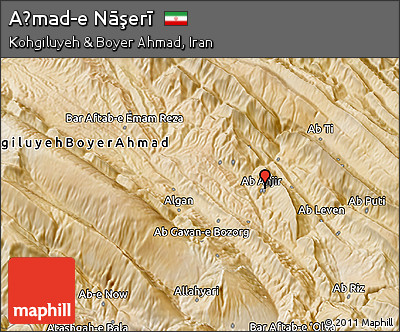 Satellite 3D Map of Aḩmad-e Nāşerī