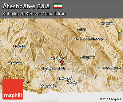 Satellite 3D Map of Āteshgāh-e Bālā