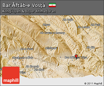 Satellite 3D Map of Bar Āftāb-e Vosţá