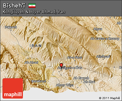 Satellite 3D Map of Bīsheh'ī