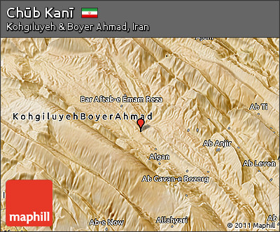 Satellite 3D Map of Chūb Kanī