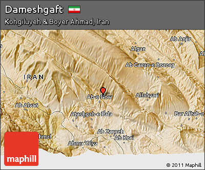 Satellite 3D Map of Dameshgaft