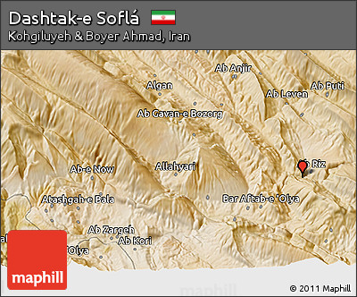 Satellite 3D Map of Dashtak-e Soflá