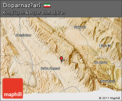 Satellite 3D Map of Doparnaz̧arī