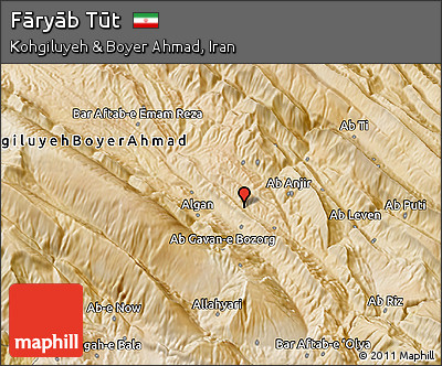 Satellite 3D Map of Fāryāb Tūt