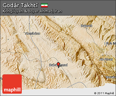 Satellite 3D Map of Godār Takhtī