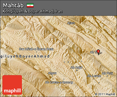 Satellite 3D Map of Mahtāb