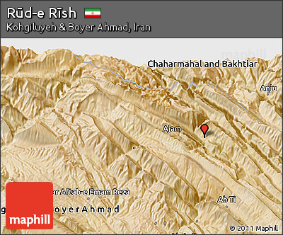 Satellite 3D Map of Rūd-e Rīsh