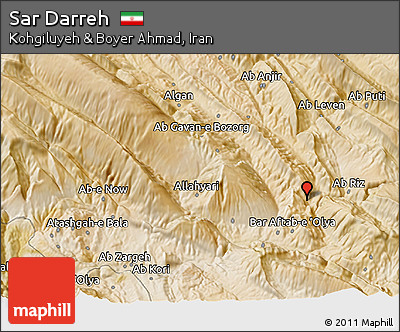 Satellite 3D Map of Sar Darreh
