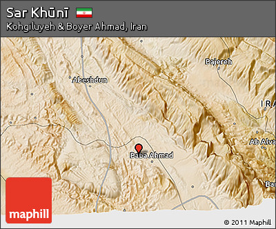 Satellite 3D Map of Sar Khūnī