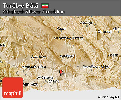 Satellite 3D Map of Torāb-e Bālā